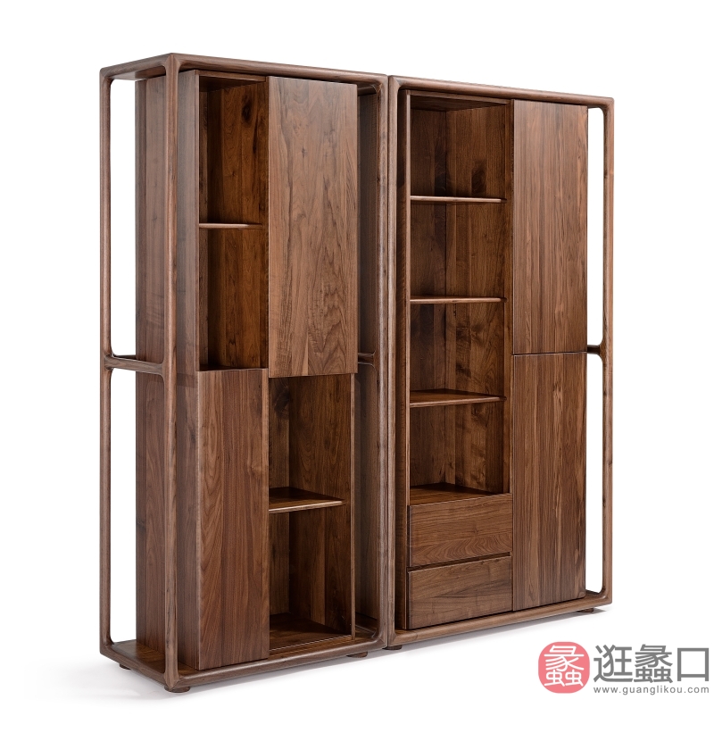 木质感家具·工厂直营店意式极简书房书柜102书柜组合